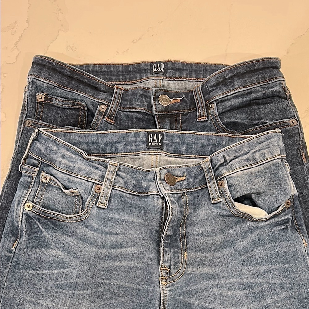 GAP Bundle Blue Denim Jeans Regular Legging Size 27